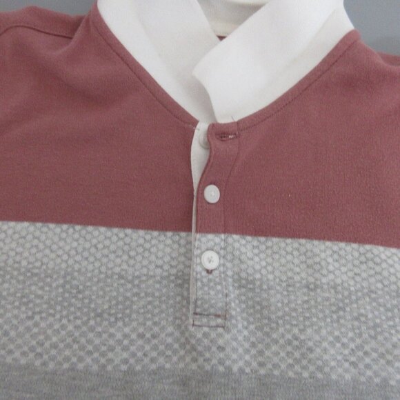 ALFANI Mens Golf Polo Shirt Large Gray Red White Colorblock Short Sleeve Collar - Picture 7 of 8